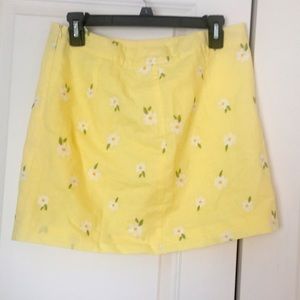Yellow floral skirt